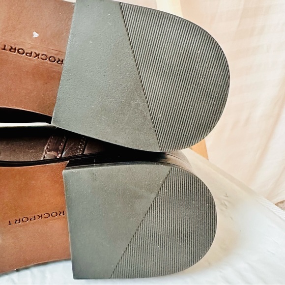 Rockport Larkyn Chelsea Booties Brown Leather Waterproof Size 8.5M TruTech - Picture 11 of 13